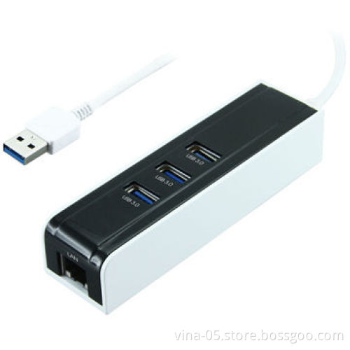 3 port USB 3.0 HUB with 1 port RJ45